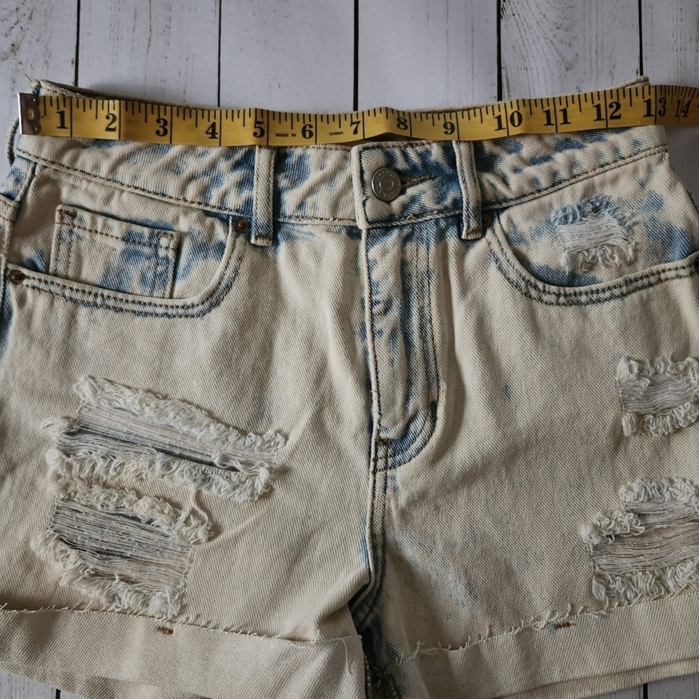 Pacsun Mom Distressed Denim  Shorts Size 25 - Picture 12 of 14